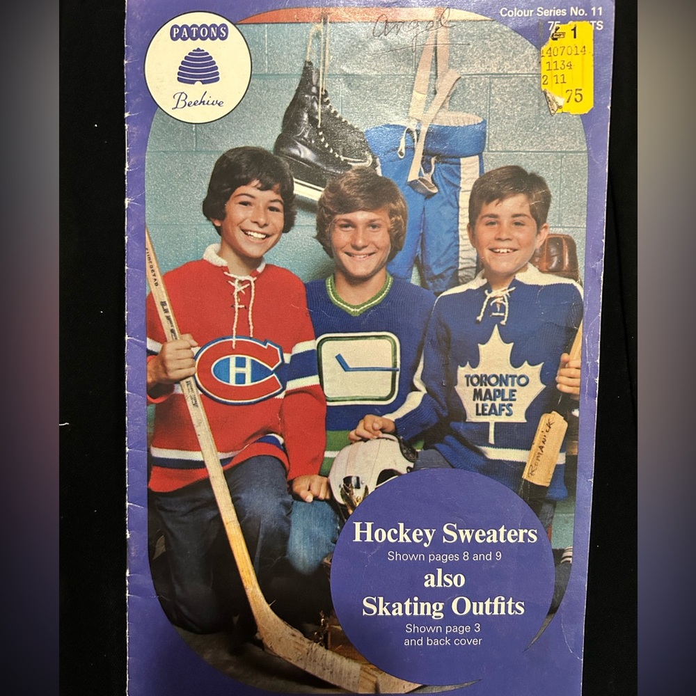 Vintage NHL knitting pattern booklet